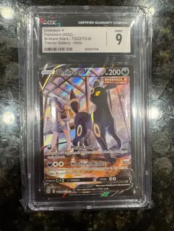 Umbreon V TG22/TG30 Trainer Gallery Holo Brilliant Stars Pokemon CGC 9 Mint - Image 1