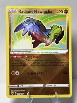 Radiant Hawlucha 081/189 Holo Rare Pokemon 2022 Astral Radiance NM - Image 1
