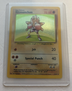 Hitmonchan Holo Rare 1999 7/102 Base Set Unlimited Pokemon TCG - Image 1