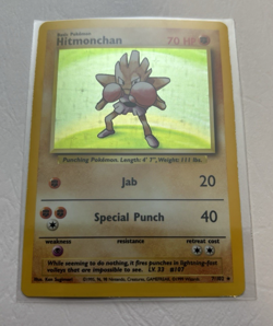 Hitmonchan Holo Rare 1999 7/102 Base Set Unlimited Pokemon TCG - Image 4