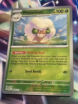 Pokemon TCG Whimsicott 008/131 Poke Ball Holo Prismatic Evolutions NM/M - Image 2