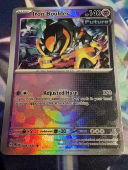 Pokemon TCG Iron Boulder 046/131 Poke Ball Holo Prismatic Evolutions NM/M - Image 1