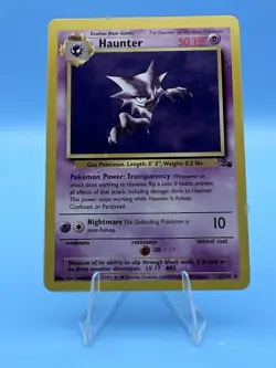 Haunter Rare Non-Holo 21/62 Pokemon Card 1999 Fossil LP - Image 1
