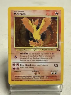 Vintage Pokemon 3 Card Lot Hitmonchan Moltres Magneton DAMAGED - Image 4