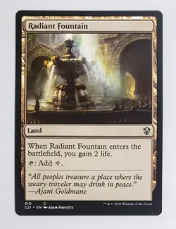 X 1 Radiant Fountain LP English Magic the Gathering MTG Commander 2021 - Image 1