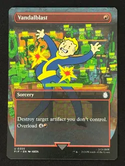 1x MTG Vandalblast (Borderless) - Universes Beyond: Fallout (PIP) #355 - Magic - Image 1