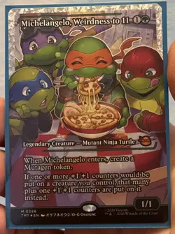 Michelangelo, Weirdness to 11 (Showcase) (Fracture Foil) - Teenage Mutant Ninja - Image 1