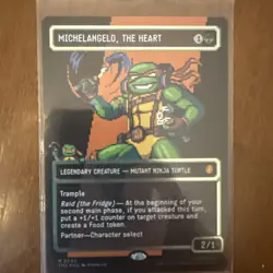 Michelangelo, the Heart (0092) (Borderless) (Surge Foil) Commander: TMNT - Image 1