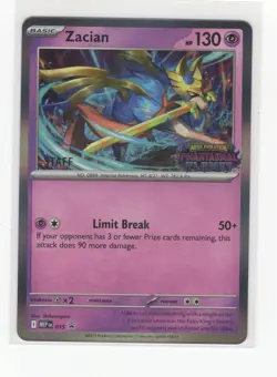 Pokemon Staff Phantasmal Flames Black Star Promo MEP 015 Zacian - Image 1