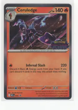 Pokemon Staff Phantasmal Flames Black Star Promo MEP 014 Ceruledge - Image 1