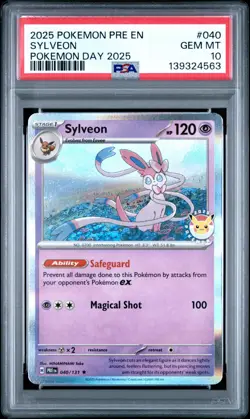 PSA 10 Sylveon - Pokemon Day 2025 Stamped Promo Pokemon Card - Pokemon TCG - Image 1