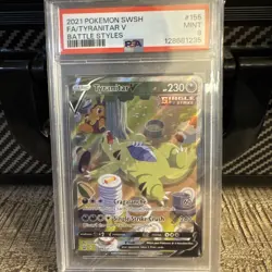 2021 Pokemon Sword & Shield Battle Styles Tyranitar V Full Art 155/163 PSA 9 - Image 2