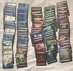 MTG MAGIC THE GATHERING FULL ART FOIL BASIC LAND CARDS 100 OF EACH TYPE. - Image 1
