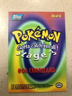 2000 Topps Pokemon Charizard E6 Of 12 Stage 3 - Image 2
