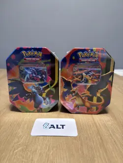 Pokemon TCG - Mega Charizard X & Y ex Tins (2 Tins) - New & Sealed - Image 1