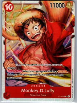 Monkey.D.Luffy ST10-006 SR English Three Captains - One Piece Card - NM - Image 1