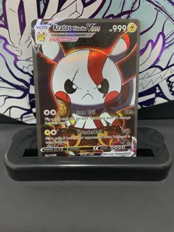 Pikachu Cosplay Kratos God Of War Pokemon Custom Fan Art Card Holo Foil - Image 1