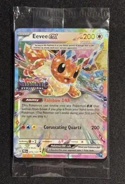 Eevee EX 075/131 - STAMPED Promo Prismatic Evolutions Pokemon TCG - SEALED Card - Image 1