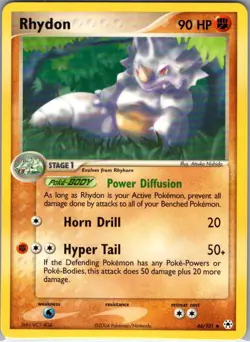 Rhydon 46/101 Non Holo Hidden Legends - Pokemon Card - NM - Image 1
