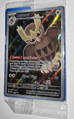 SEALED Pokemon Center Logo Exclusive #141 NOCTOWL ETB Promo Pokemon TCG Card - Image 1