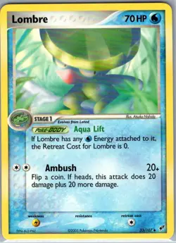 Lombre 33/107 Non Holo Deoxys - Pokemon Card - NM - Image 1