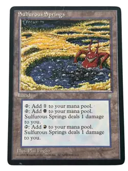 MTG Sulfurous Springs Ice Age Heavy Play HP Regular Vintage Old School Magic - Image 1