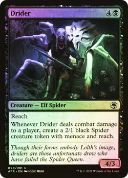 MTG FOIL Drider - Adventures in the Forgotten Realms #098 - Image 1