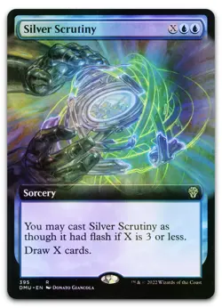 Silver Scrutiny (Extended Art) #395 (Foil) (NM) Dominaria United DMU Magic MTG - Image 1