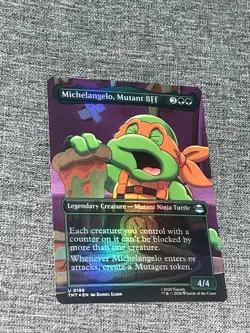 Michelangelo Mutant BFF 198 BORDERLESS FOIL Teenage Mutant Ninja Turtles TMNT NM - Image 1