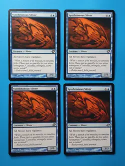 MTG 4x Synchronous Sliver x4 LP Planar Chaos Magic Playset - Image 1