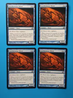 MTG 4x Synchronous Sliver x4 LP Planar Chaos Magic Playset - Image 2