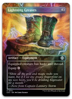 Lightning Greaves (Borderless) #114 (Foil) NM Lost Caverns of Ixalan Magic MTG - Image 1
