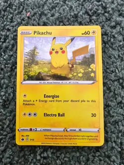Pokemon Card Pikachu Basic 7/15 Holo Rare 2022 - Image 1