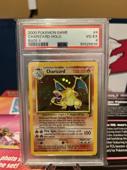 2000 Pokemon Charizard Base Set Holo Card PSA 4 VG-EX - Image 1