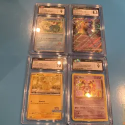 Pokemon CGC Graded Card Lot - Pikachu, Feraligatr, Mimikyu, Mr. Mime - Image 1