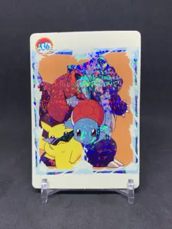 Pokemon Pocket Monsters Vintage Vending Prism Sticker Card #336 Blastoise Holo - Image 1