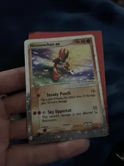 Pokemon TCG Hitmonchan EX Ruby and Sapphire Holo Ultra Rare Card 98/109 - Image 1