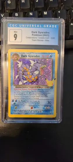 CGC 9 MINT Dark Gyarados Celebrations Team Rocket Pokemon P 1999 8/82 -62 - Image 1