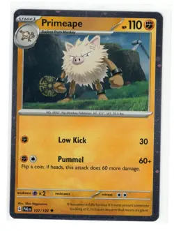 Pokemon Paldea Evolved Primeape 107/193 Cosmos Holo Exclusive - Image 1