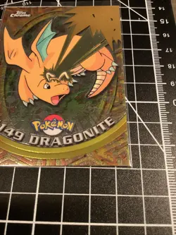 2000 Pokemon Topps Chrome TV DRAGONITE #149 Base BC - Image 3