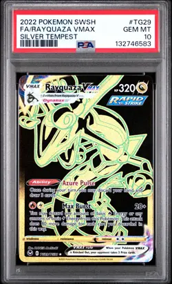 Rayquaza Vmax TG29/TG30 Silver Tempest Pokemon PSA 10 - Image 1