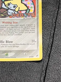 B6 Jirachi Reverse Holo Rare Stamped Pokemon EX Deoxys 9/107 - Image 4