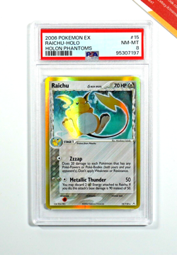 Pokemon PSA 8 Raichu Delta Species #15 Holo Ex Holon Phantoms 2006 English - Image 1