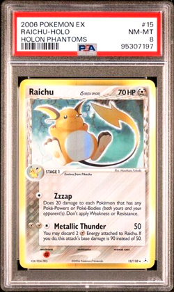 Pokemon PSA 8 Raichu Delta Species #15 Holo Ex Holon Phantoms 2006 English - Image 2