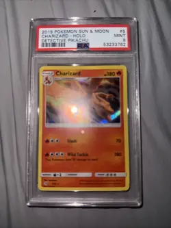 2019 Pokemon Sun & Moon Charizard Holo Detective Pikachu Card Mint - Image 1