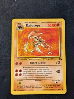 Kabutops Rare Pokemon LP 24/62 Fossil Regular - Image 1