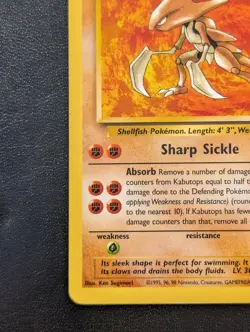 Kabutops Rare Pokemon LP 24/62 Fossil Regular - Image 5