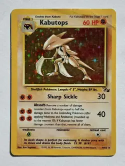 Pokemon - Kabutops - Fossil 9/62 - Holo Rare - HP - Image 1