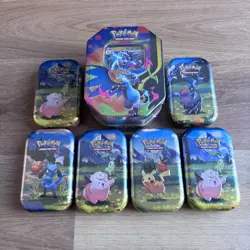 Pokemon Mega Evolution Ascended Heroes Mini Tins x6 + Mega Charizard X EX Tin - Image 1