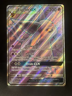 Pokemon TCG Espeon GX 140/149 Sun & Moon Base Set - Image 1